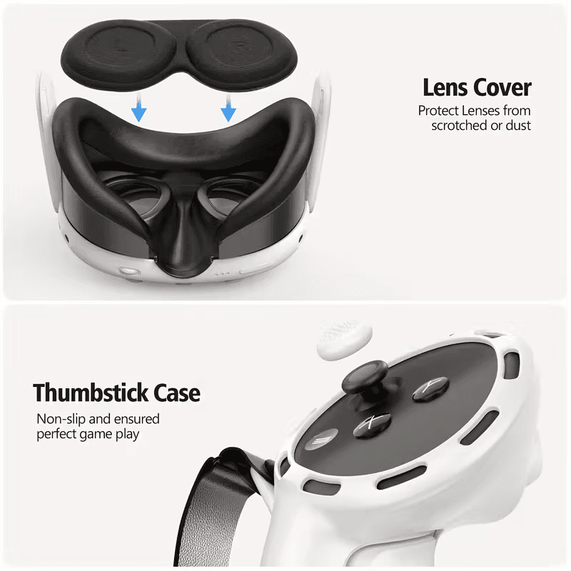 Protectores de Goma Meta Quest 3 detalle visual 2