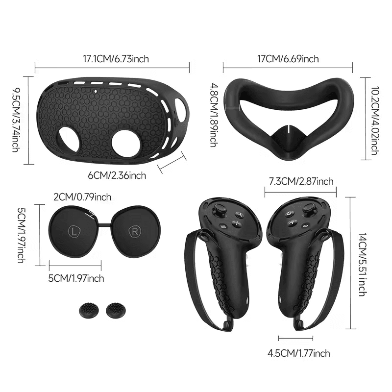 Protectores de Goma Meta Quest 3S detalle visual 1